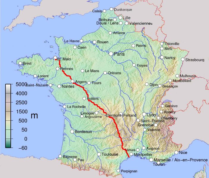 St Malo to Sète